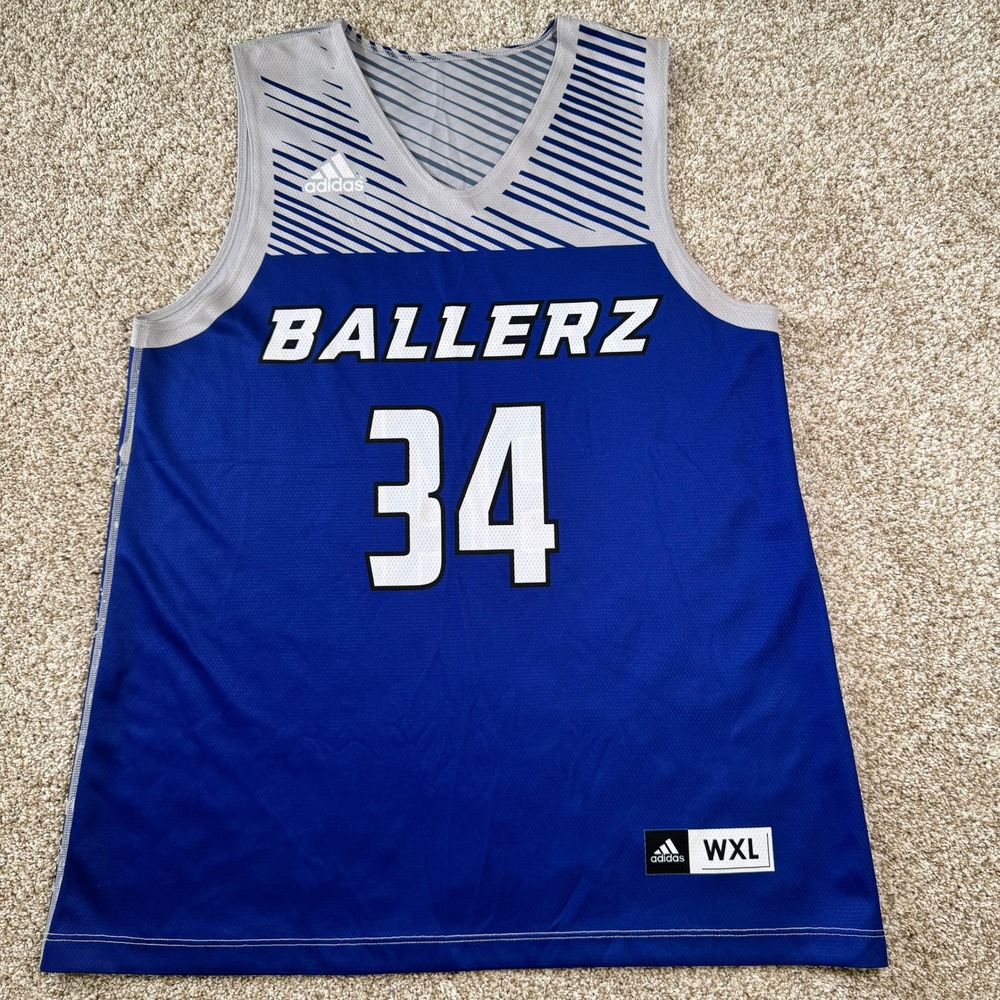 Adidas Ballerz Basketball Jersey Reversible Womens XL Mesh V-Neck Tank Top